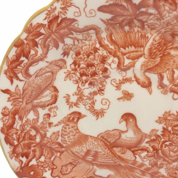 Royal Crown Derby Red Aves China Teacup Saucer - Picture 9 of 14